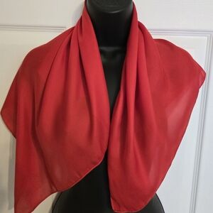Elegant Red Scarf New 27 Inch